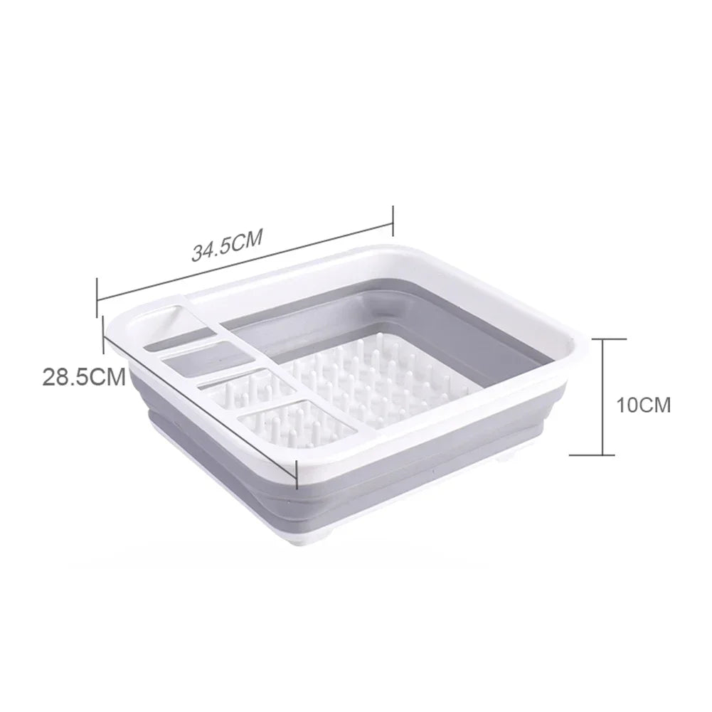 Foldable Dish Rack Storage Water Leakage Tableware Bowl
