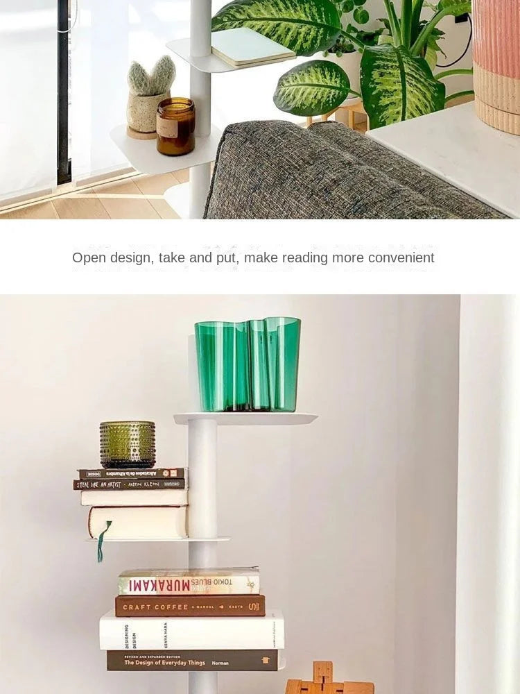 Iron Bookshelf Multi-Layer Living Room Storage Floor-Standing