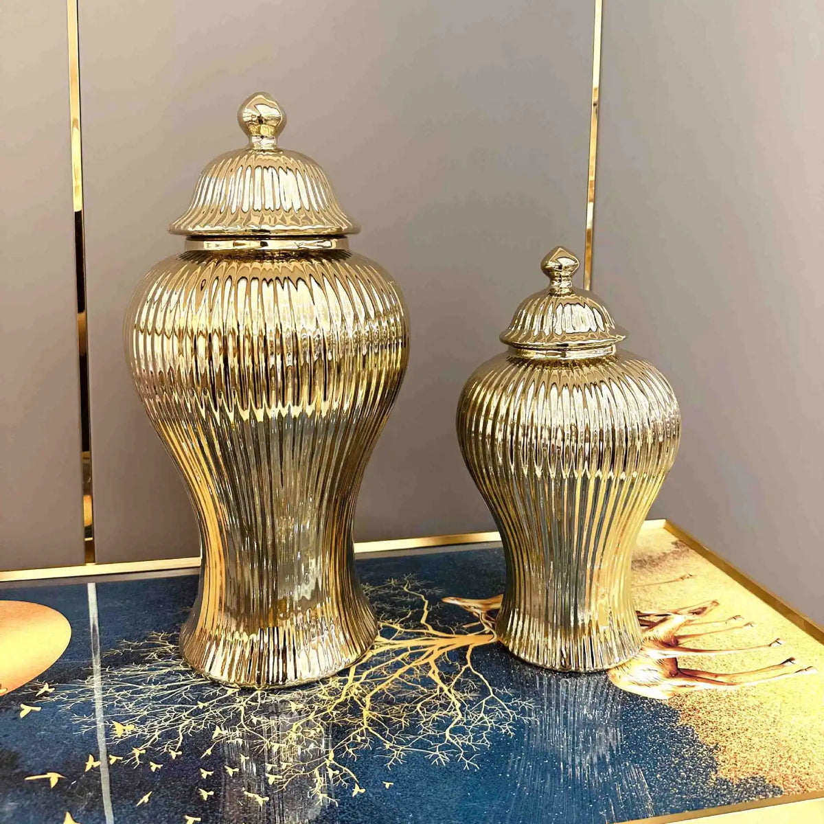 Vase Ceramic Luxury Electroplated General Jar European Ceramic