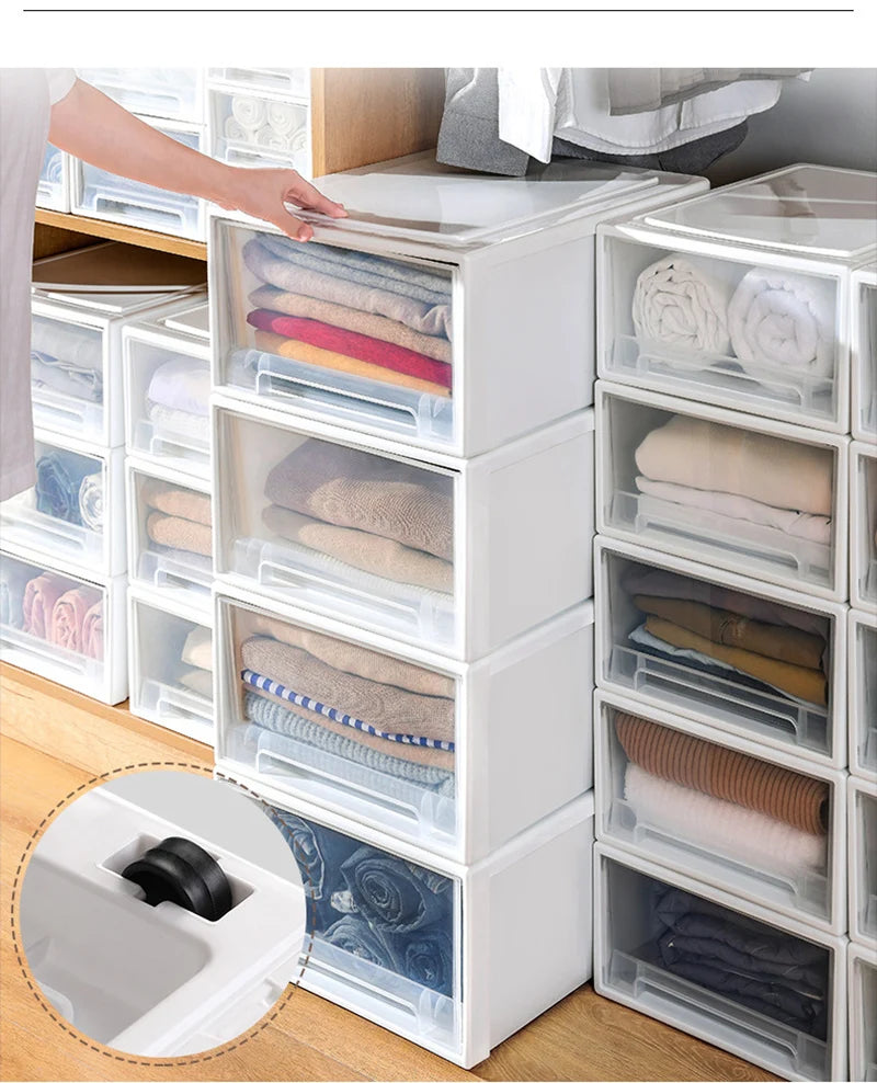 Large Closet Storage Drawer Box Plastic Drawer Clothes