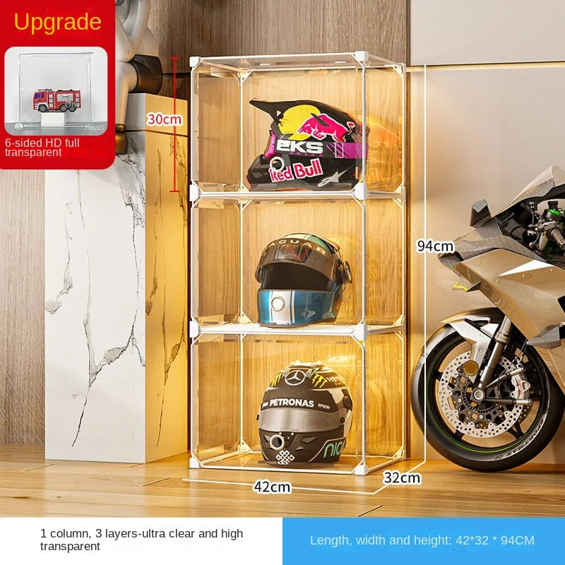 High Face Value Motorcycle Helmet Dustproof Storage Rack