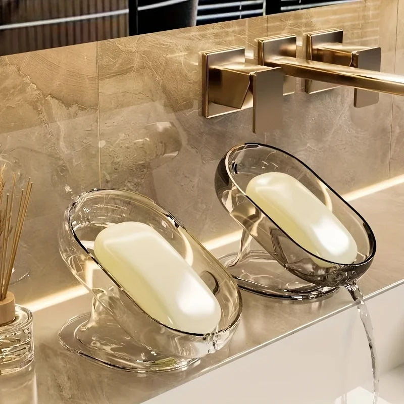 Fashionable Lightweight Soap Dish - Durable Plastic Oval