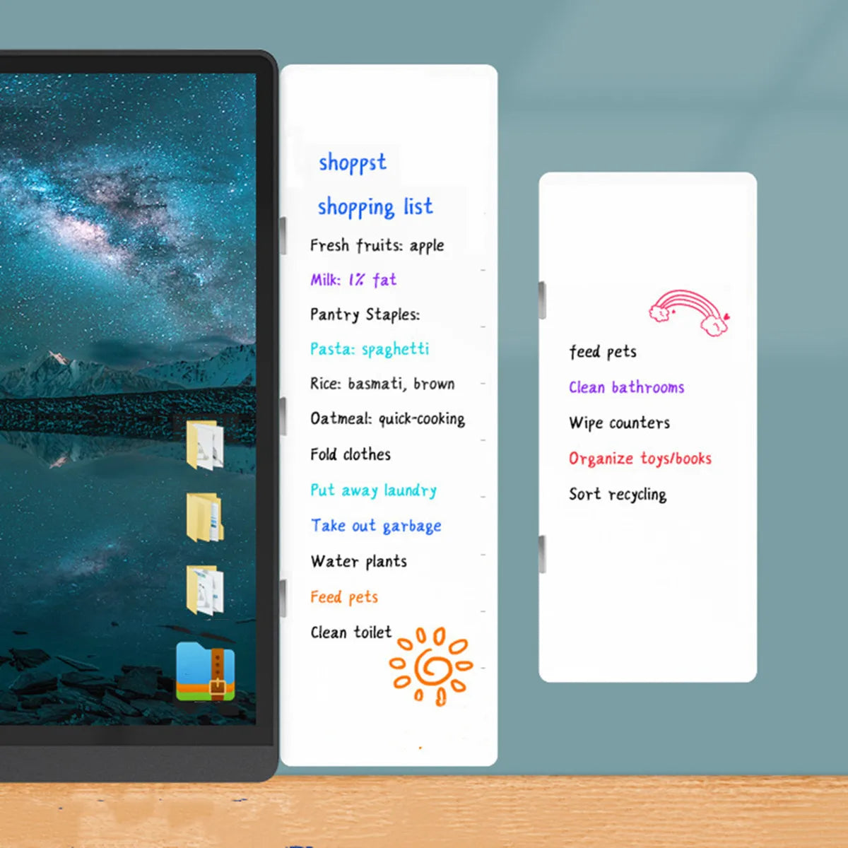 Magnetic Computer Screen Message Board Erasable Desktop Office