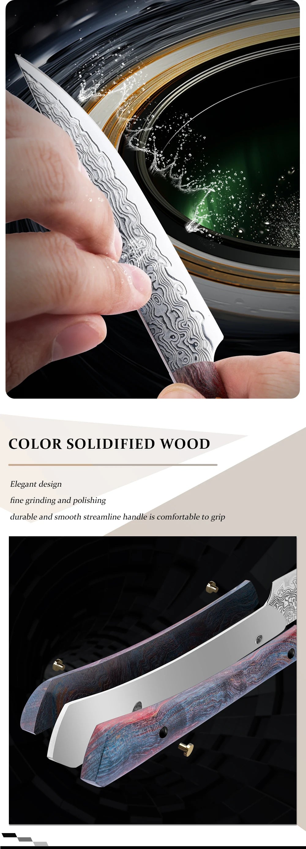 Grandsharp Damascus Knife Japanese Damascus Steel Utility Tomato
