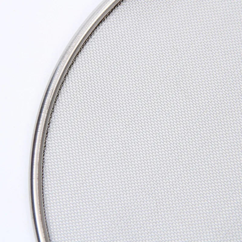 Stainless Splatter Screen Mesh Pot Cover Silver Oil