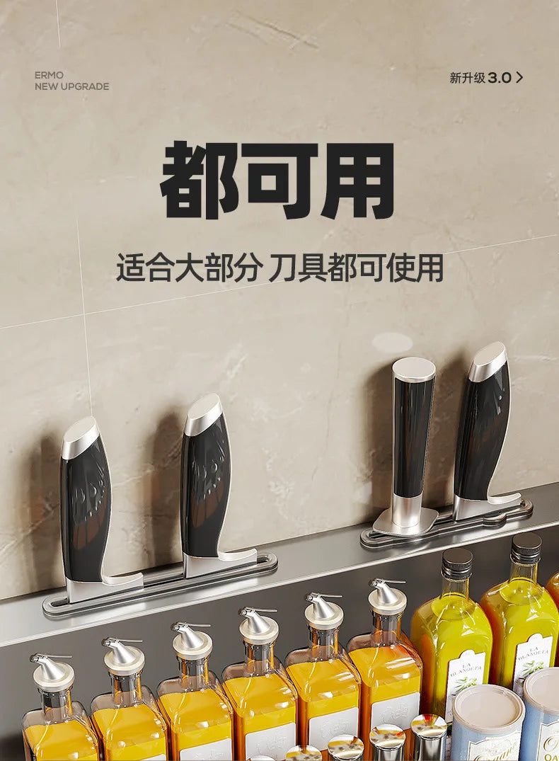Wall-Mounted Organizer Shelf Spice Storage Rack Seasoning