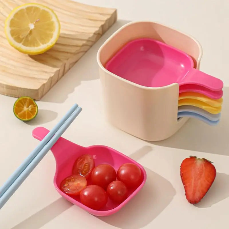 7pcs/Set Colorful Sauce Dish Stacked Storage Box Sauce