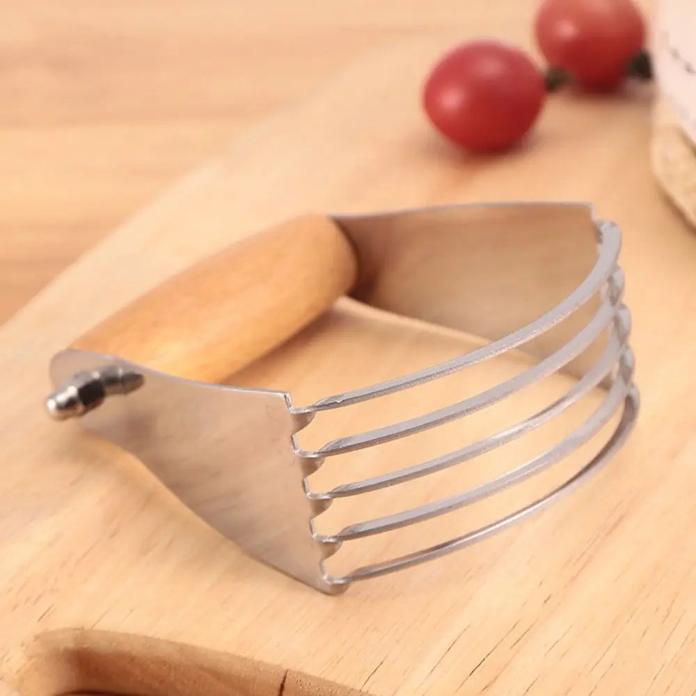 Baking Dough Blender Wood Handle Curved Design Flour