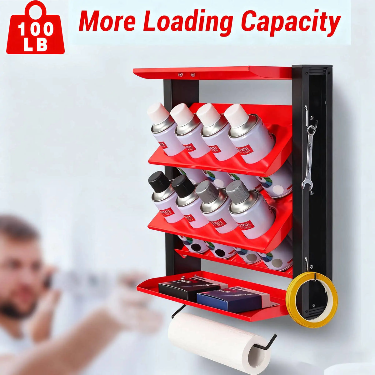 Spray Can Holder Wall Mount Storage Rack Heavy