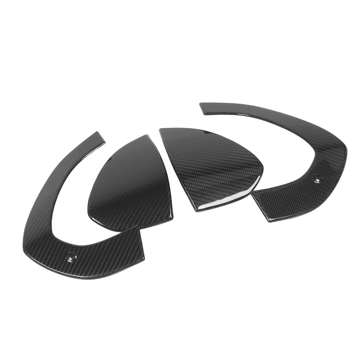 4pcs Exterior Door Handle Cover Carbon Fiber Outer
