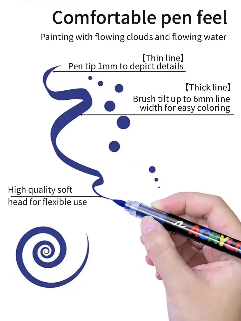 12-366 Colors Acrylic Paint Pen Markers Acrylic Felts