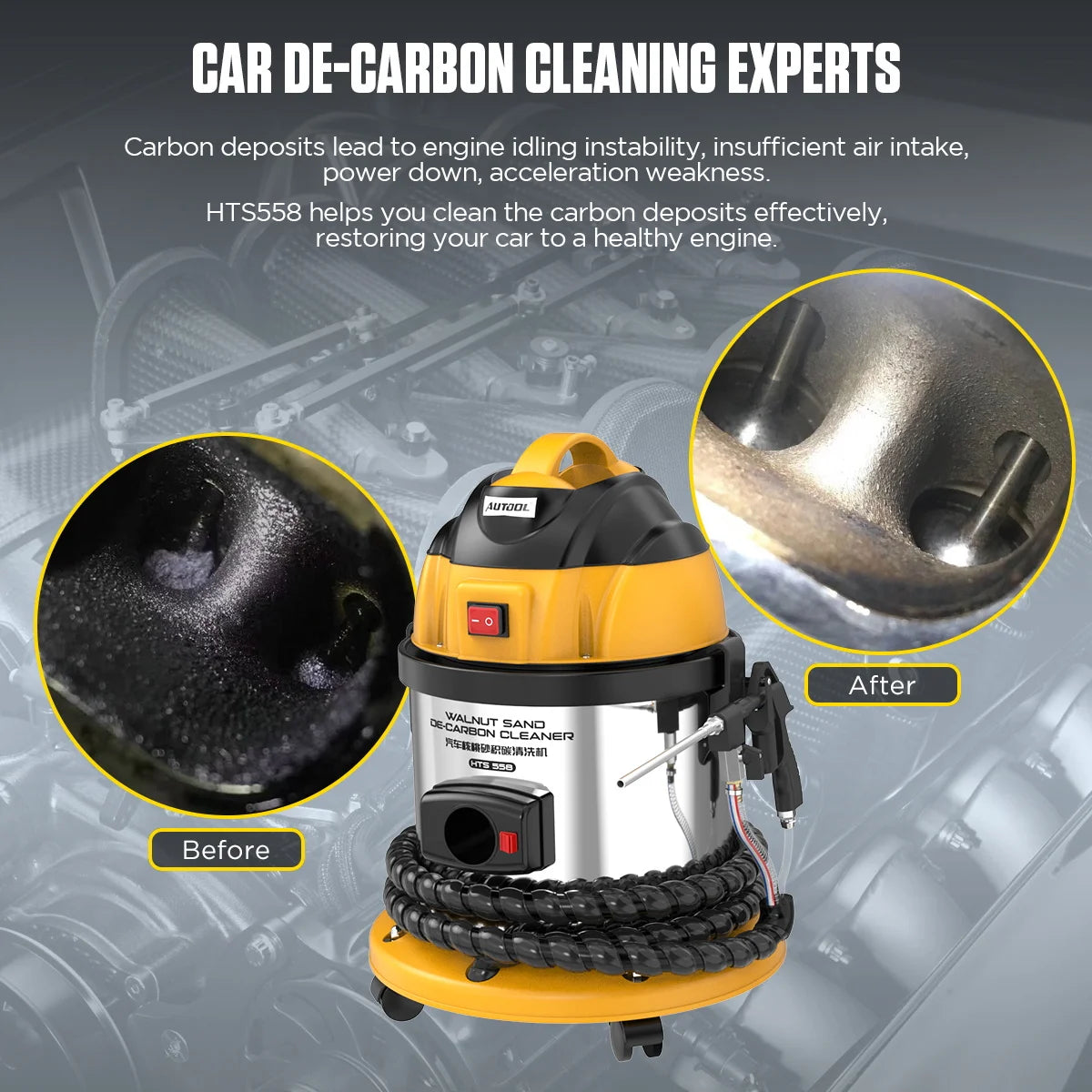 Autool Hts558 Engine Carbon Deposition Cleaner Intake Pipe