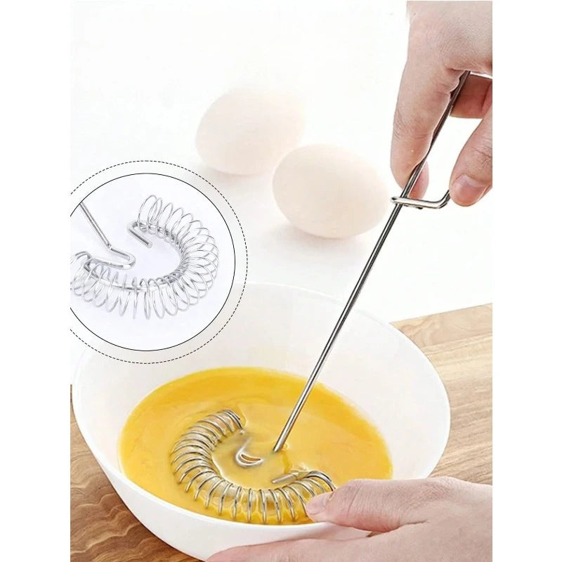 1pcs Non-Stick Stainless Steel Whisk Spiral Egg Beater