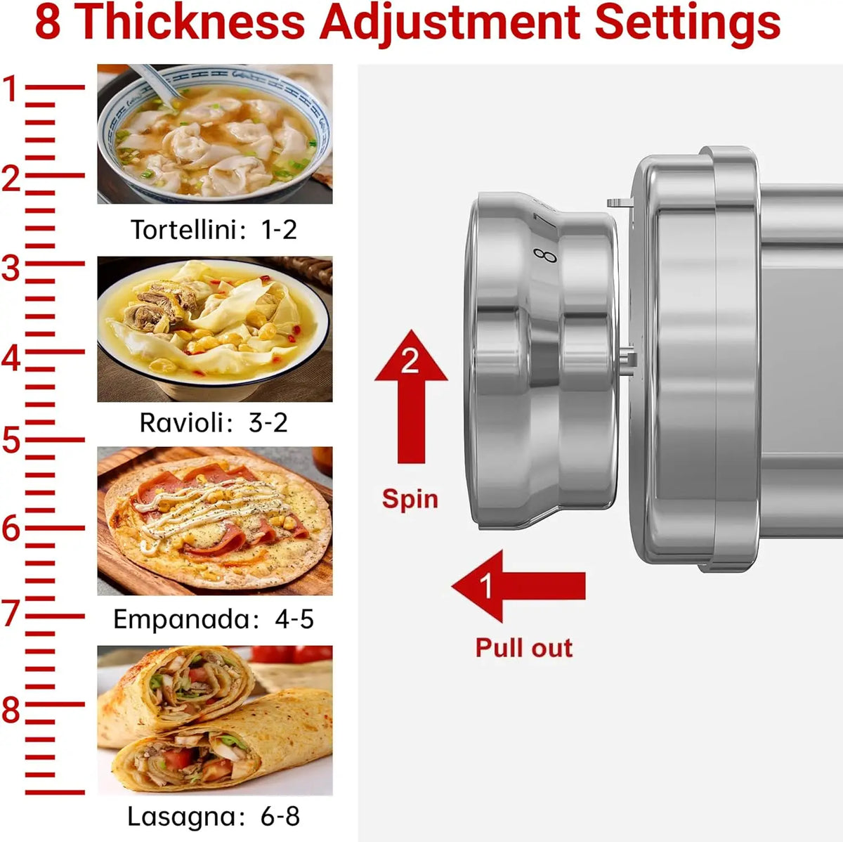 Noodle Attachment Kenwood Lasagne Pasta Roller Fettuccine Cutter