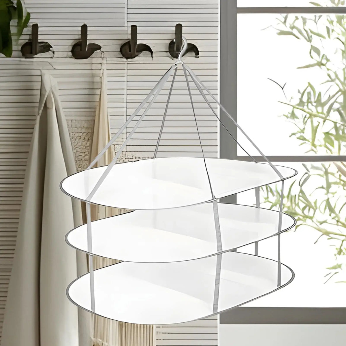 2/3 Layers Folding Clothes Drying Rack Flat Foldable