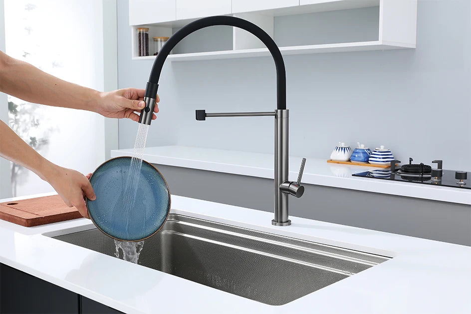 Faucet Sink Faucets Rubber Pull Down Stream Sprayer