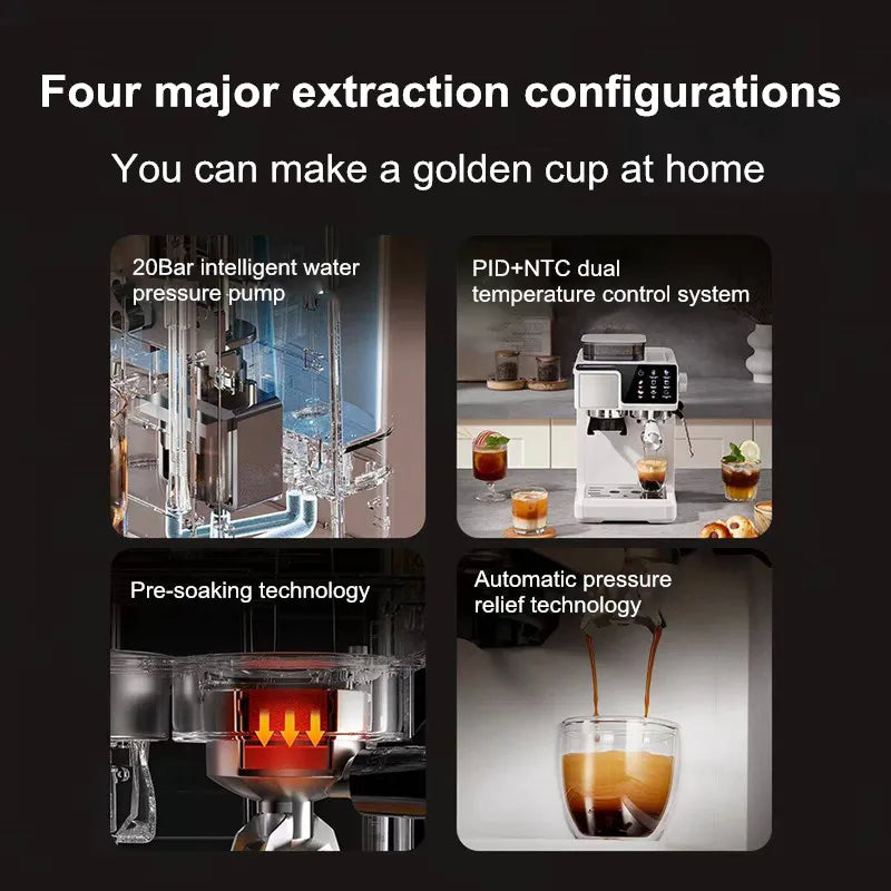 2-In-1 Cold & Coffee Maker Built-In Grinder &