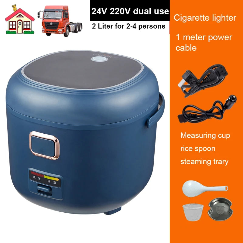 12v/24v Electric Pressure Cooking Pot Car Truck Smart