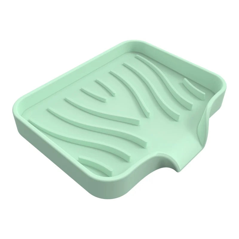 1pcs Sink Silicone Tray Drain Soap Sponge Storage