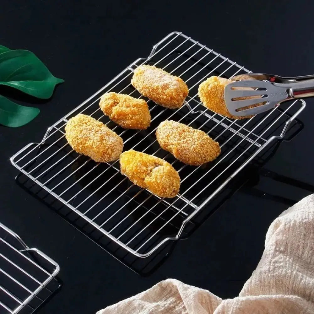 Stainless Steel Cooling Rack Non-Stick Silver Bbq Tray