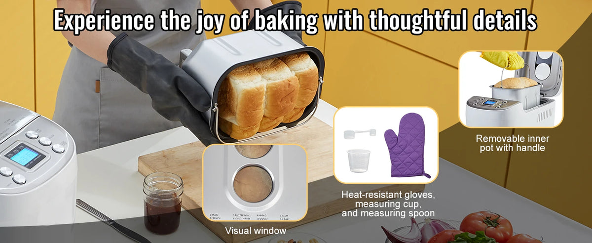 Succebuy Lb Bread Maker 15-In-1 Dough Machine Nonstick