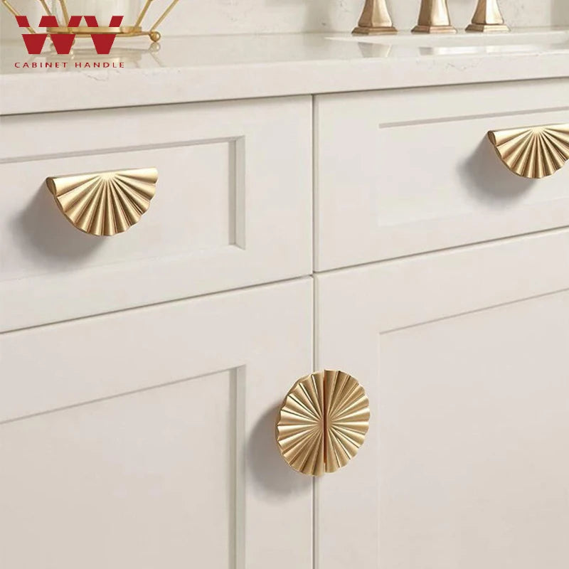 Wv Gold Handles Cabinet Storage Door Knobs Furniture