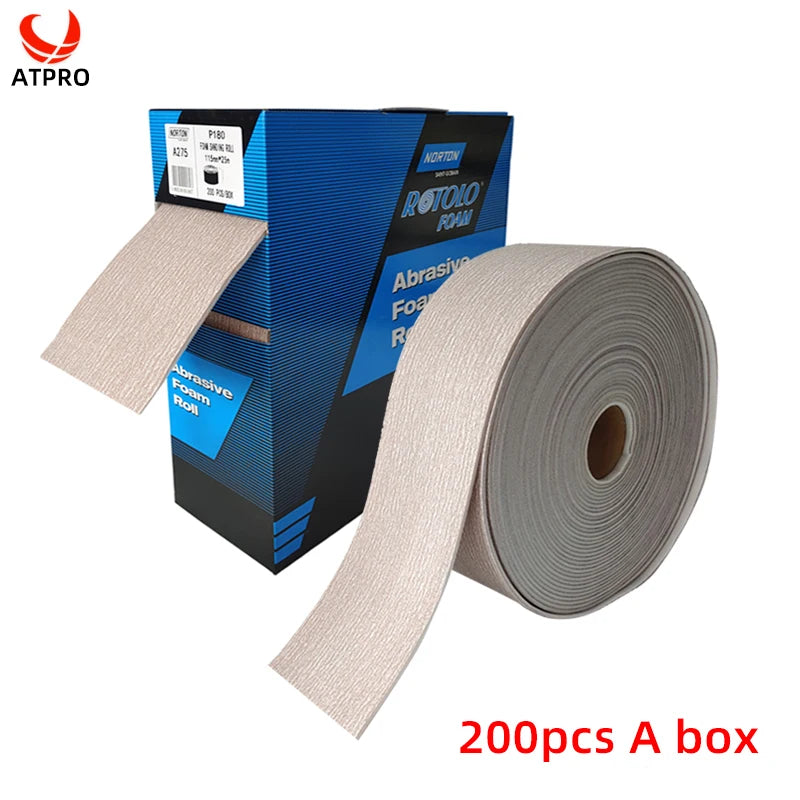 Norton Hand-Torn Sponge Sandpaper 200 Sheets Box Car