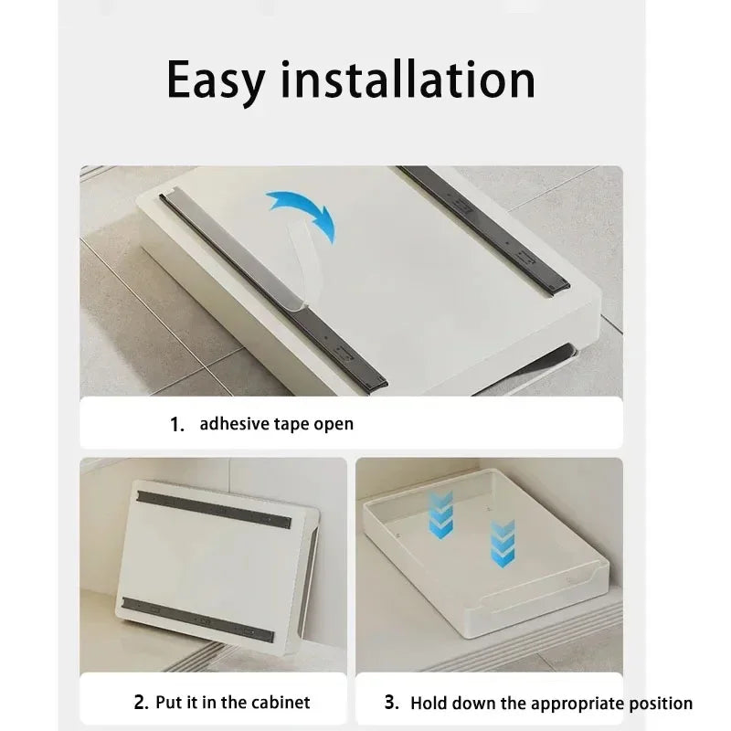Pull Out Organizer Slide Rails Drawer Type Storage