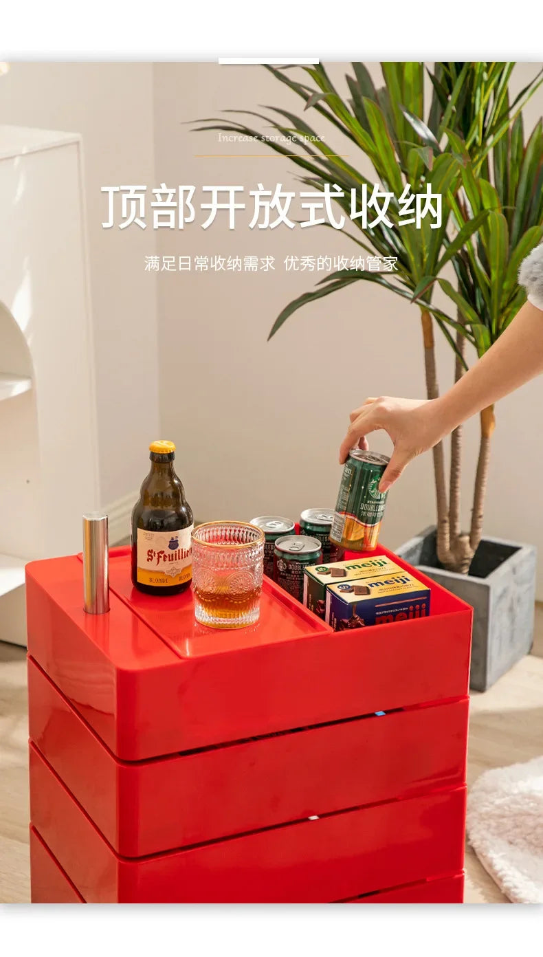 360 Rotating Removable Bedside Table File Cabinet Storage