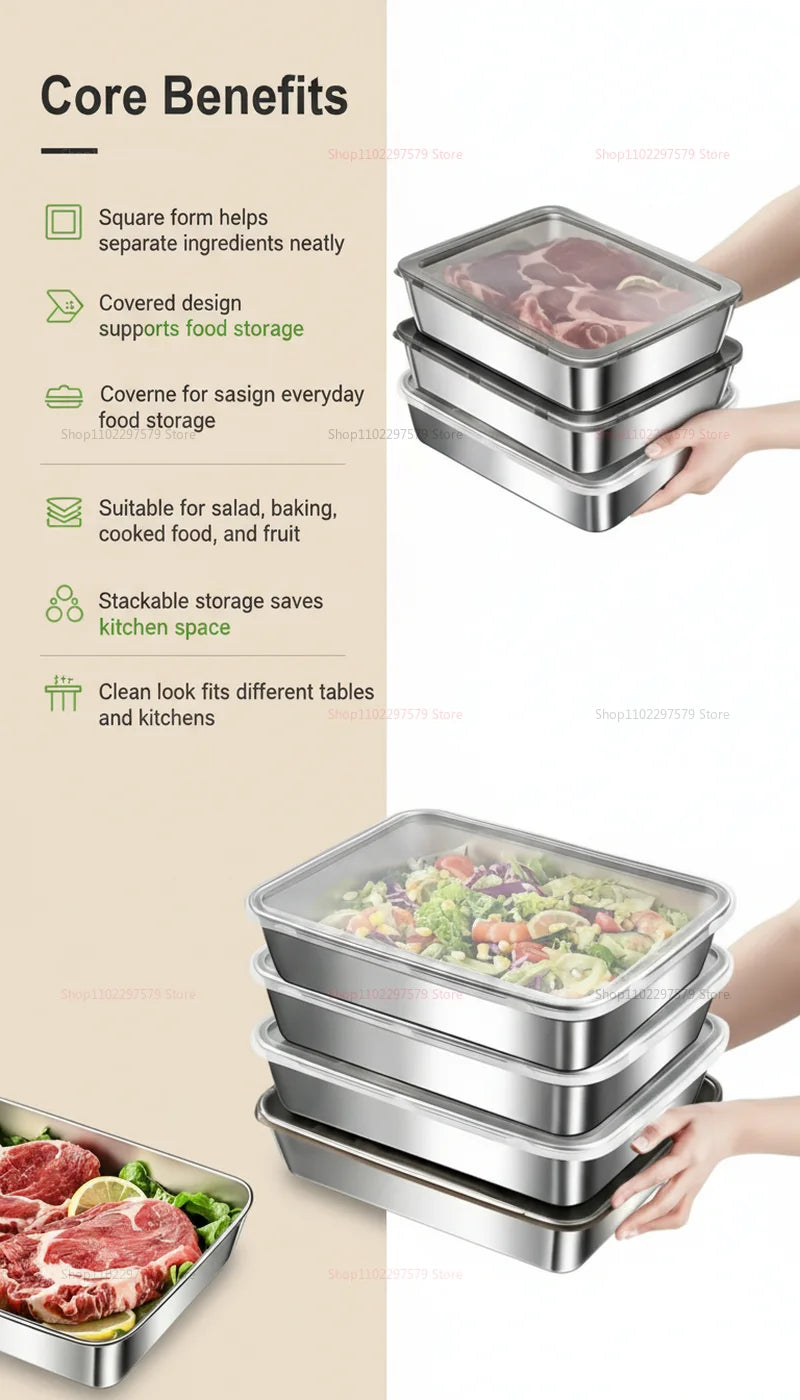 Stainless Steel Plate Lid Food Grade Thickened Food