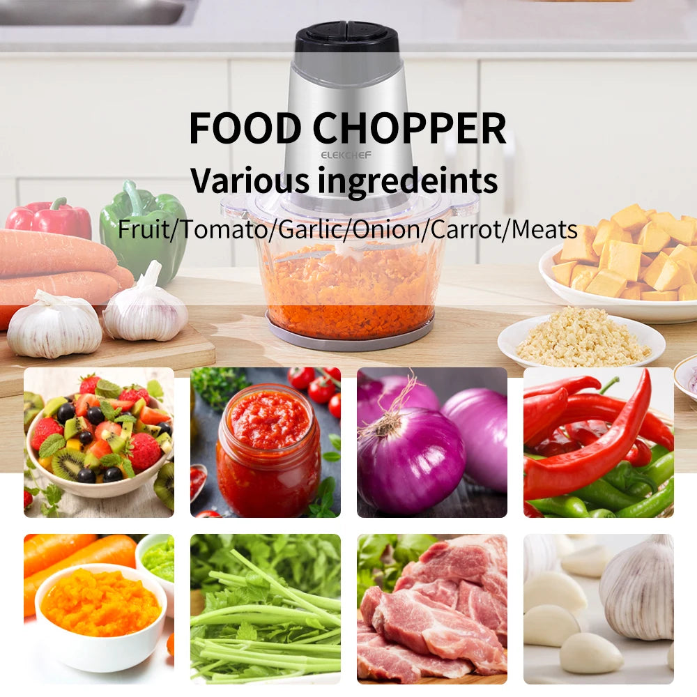Biolomix 8l Glass Bowl Food Processor Chopper Two