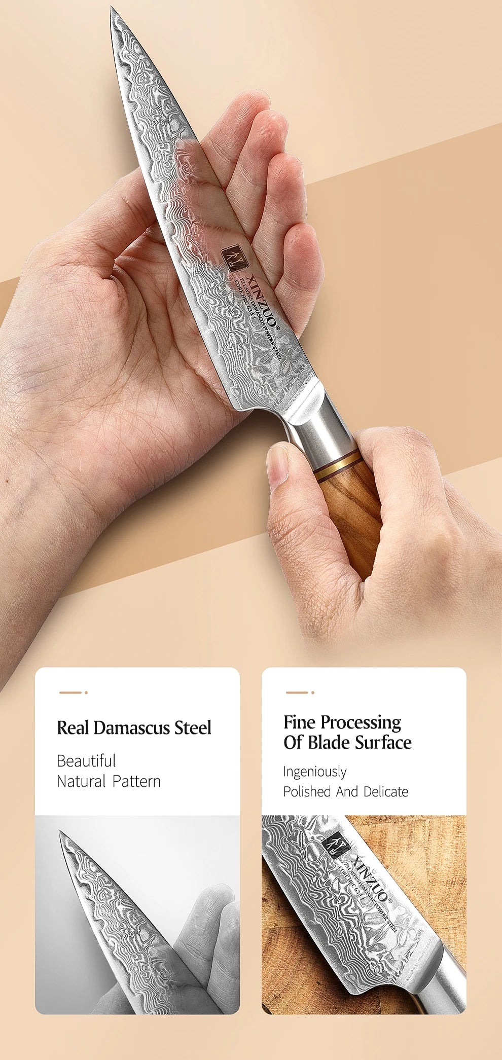 Xinzuo In Utility Knife Steel Japanese 14cr14movnb Powder