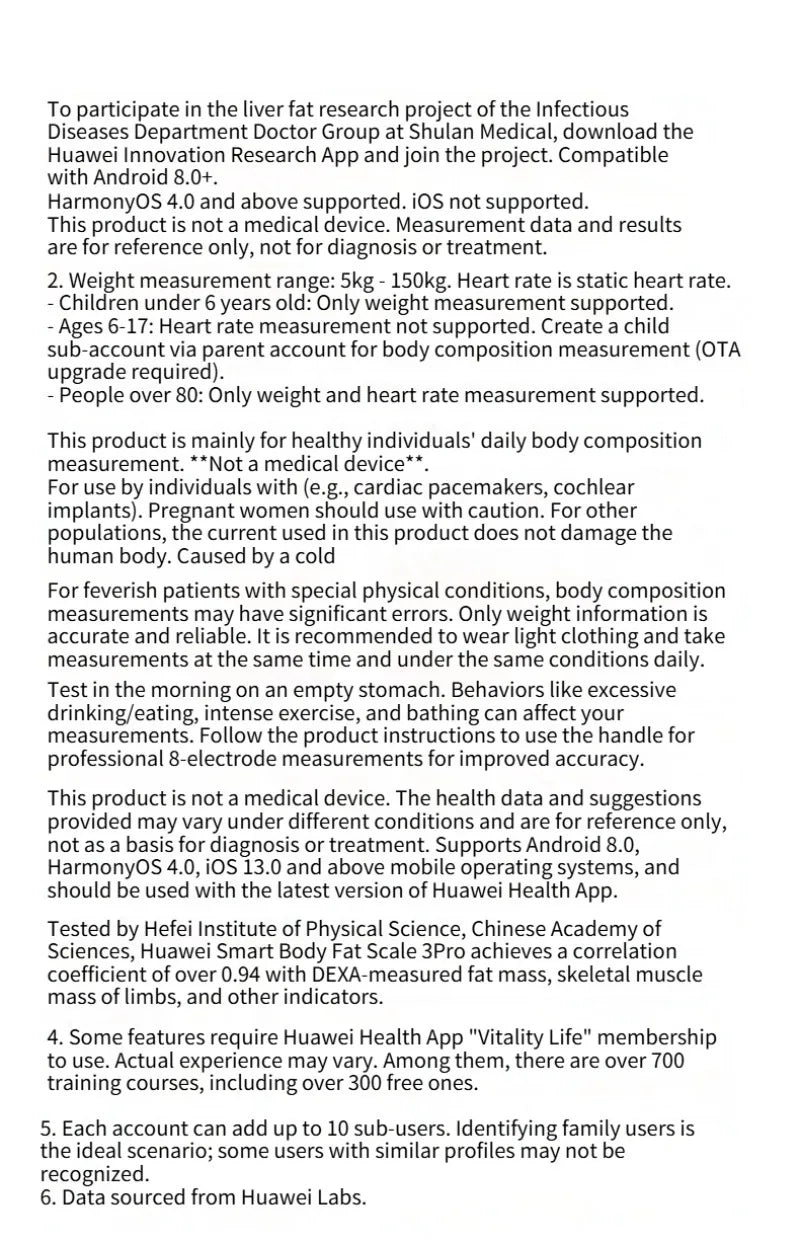 Huawei Body Fat Scale Pro Wifi Bluetooth Precision