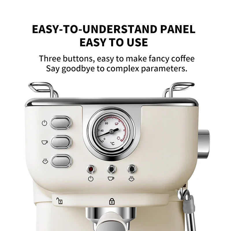 220v Italian Espresso Coffee Machine Stainless Steel Coffee