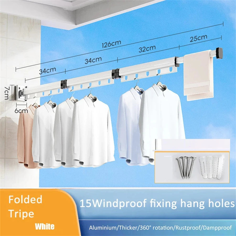 No Punching Folding Clothes Dryer Wall Mounted Drying