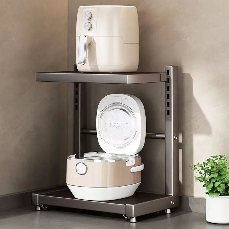 Pull Out Adjustable Storage Rack Multi-Layer Counter Organizer