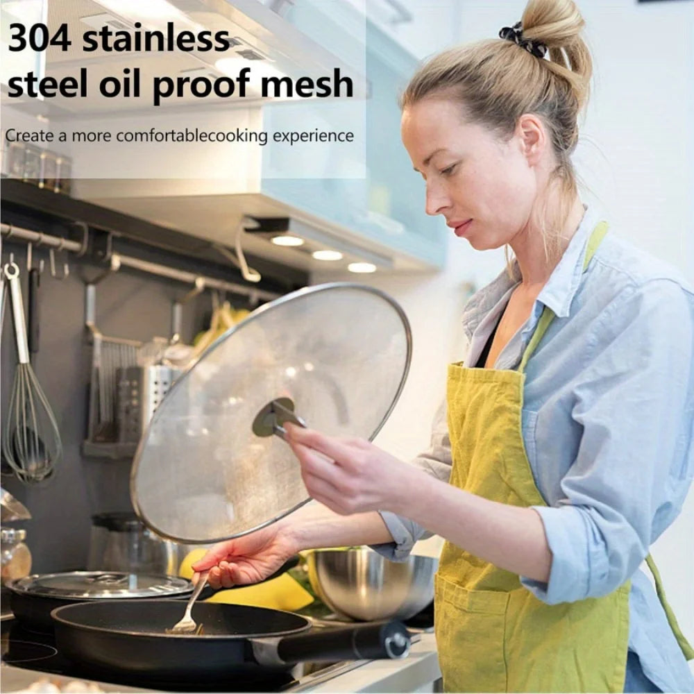1/3pcs Splatter Screen Frying Pan Cooking Stainless Steels
