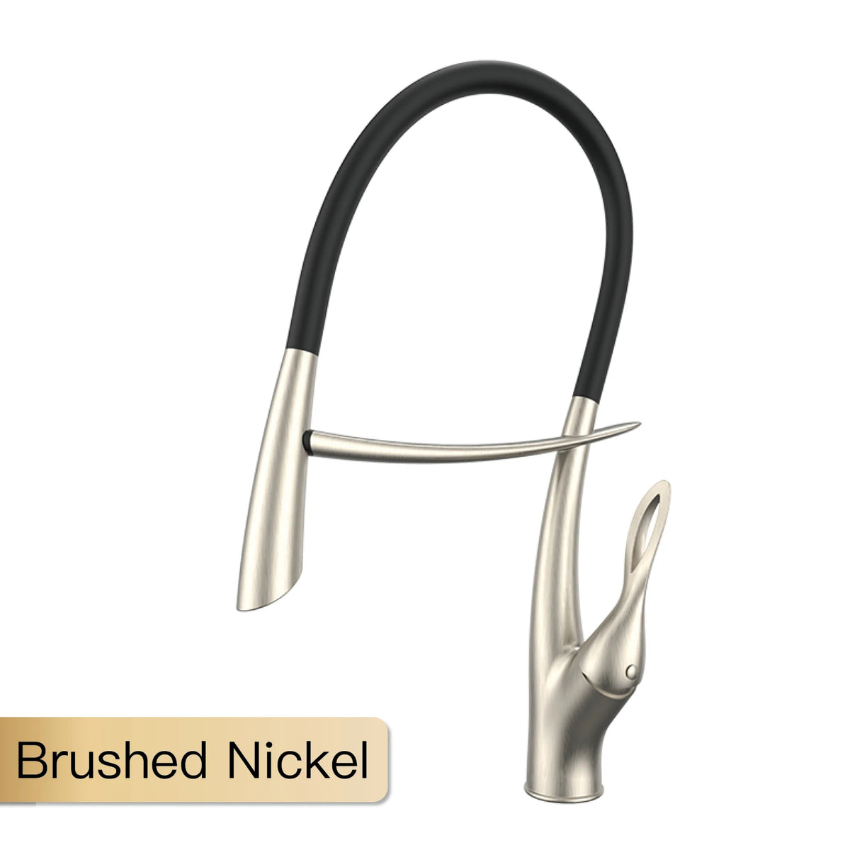 Modern Luxury Black Brass Faucet Pull-Out Magnetic Suction