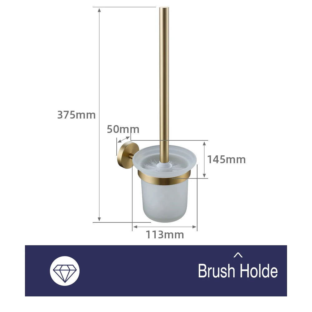Brushed Gold Towel Rack Knurled Towel Bar Robe
