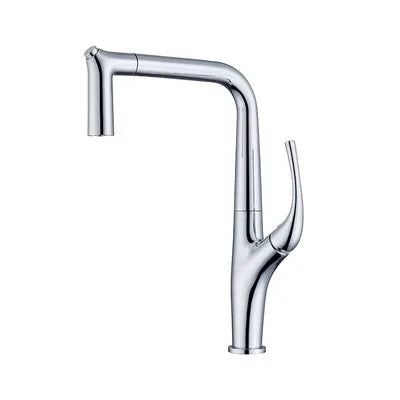 Brushed Gold Pull Out Faucet Tap Brass Crane