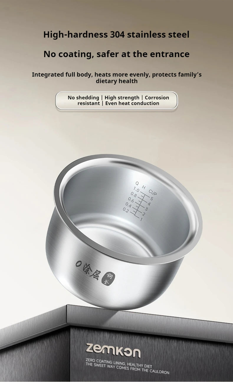 German Zemkon 5l Electric Rice Cooker Stainless Steel