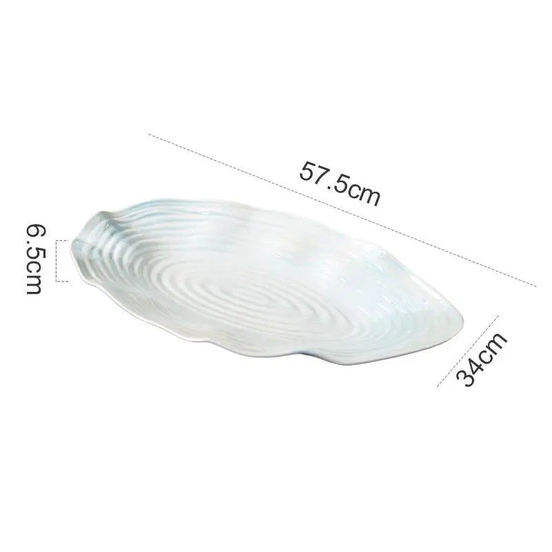 Irregular Ceramic Dinner Plate Restaurant Sashimi Seafood Fish