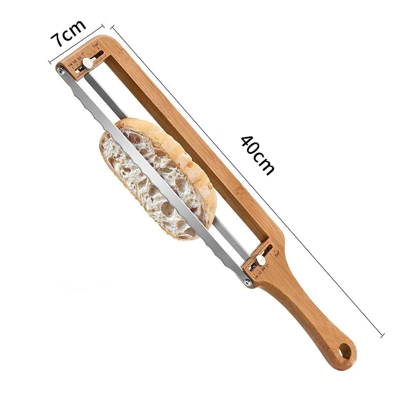 Sourdough Bread Slicer Bow Saw Cutter Double-Sided Adjustable