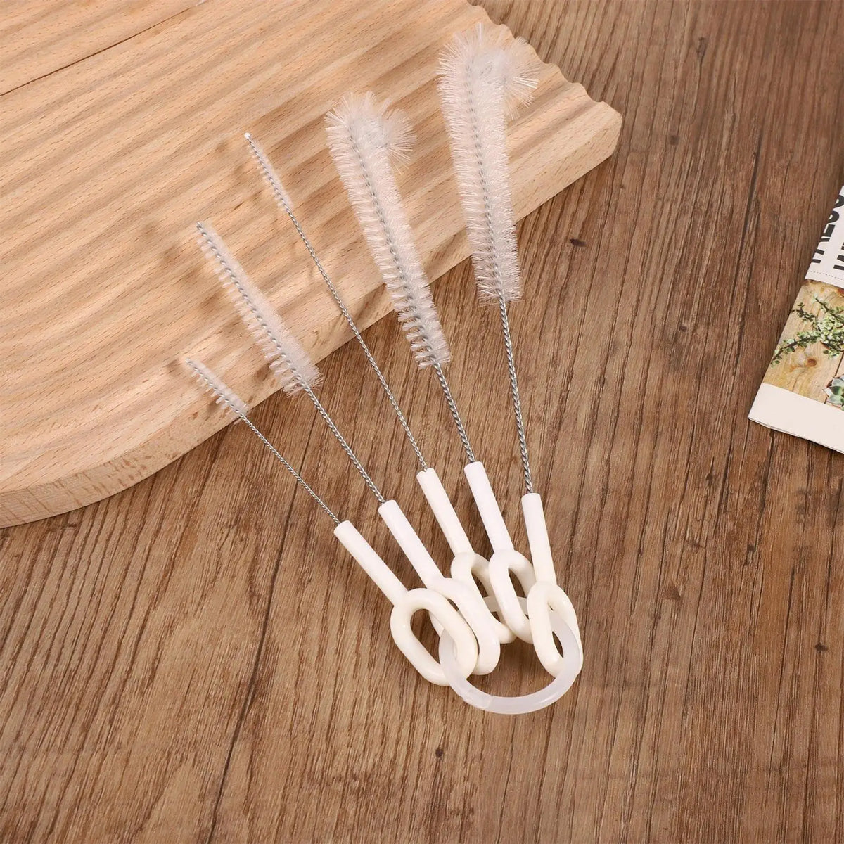 5pcs/Set Bottle Cleaning Brushes Water Bottle Brush Flexible