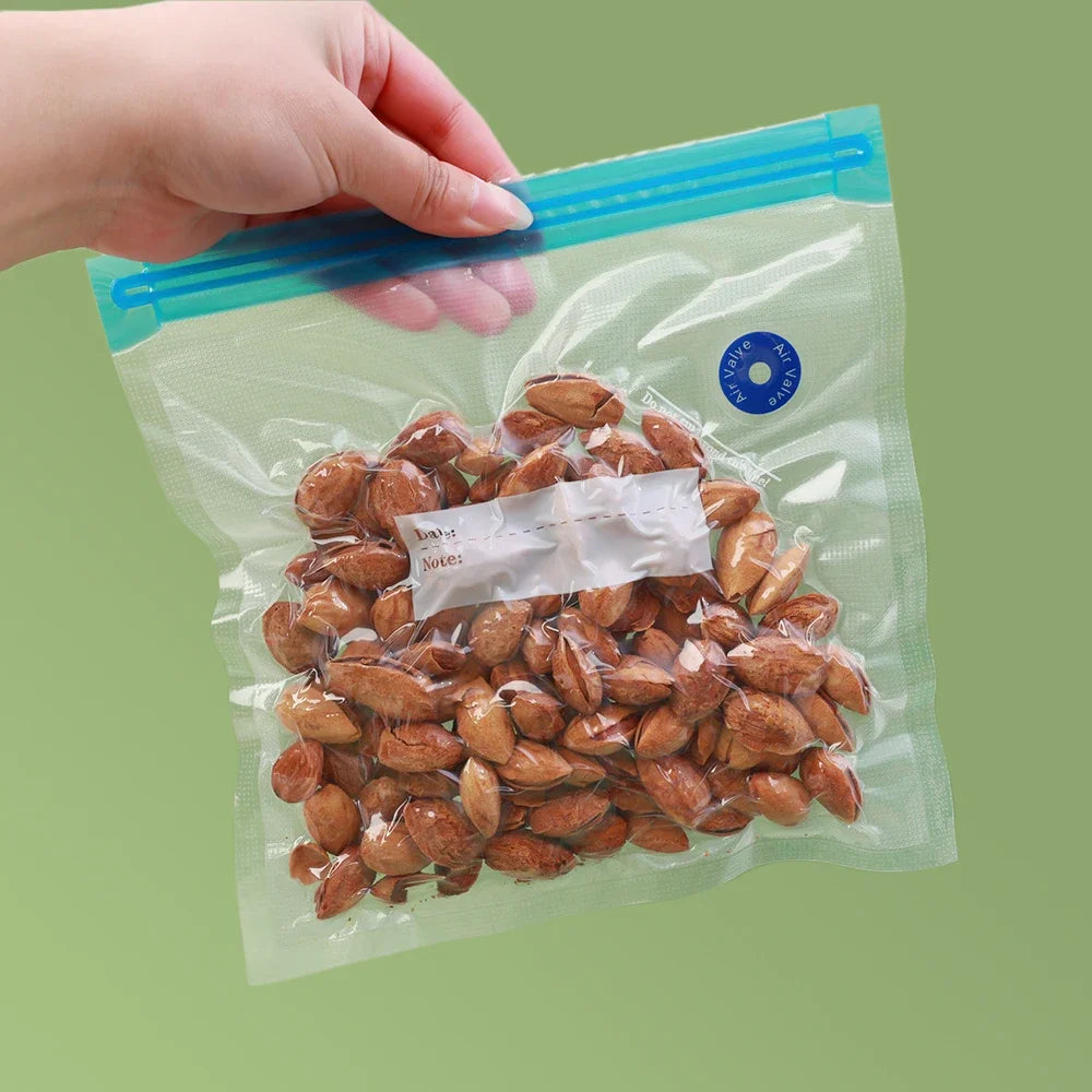 20/10pcs Reusable Vacuum Sealer Bag Air Valve Pump