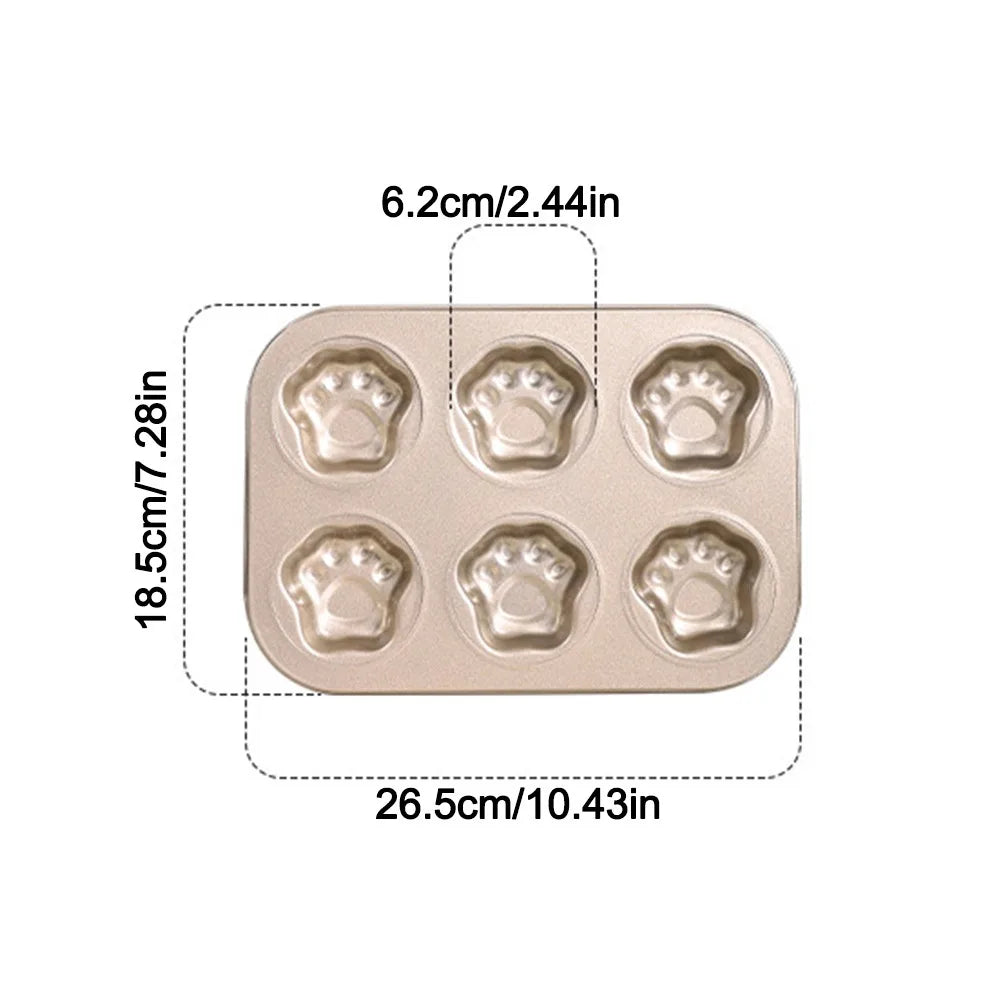 Cute 6/12 Cavity Cake Mold Non Stick Carbon