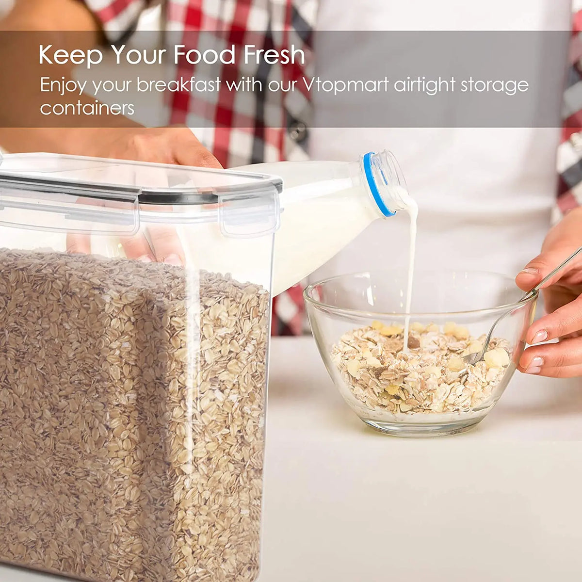 Cereal Containers Storage Of 2/3/4 5l 84oz Airtight