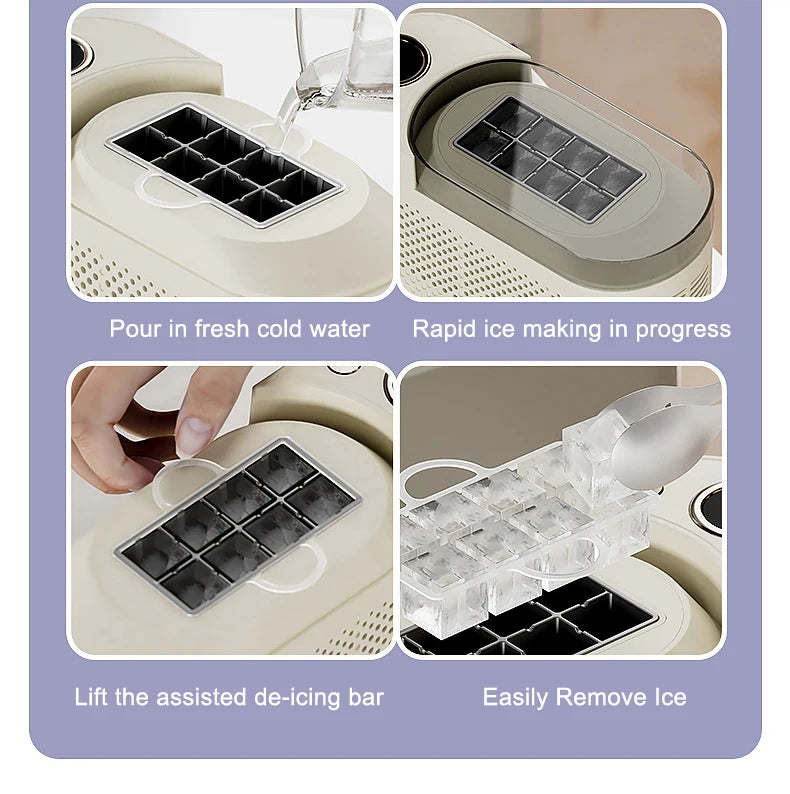 Desktop Mini Ice Cubes Maker Machine Dormitory Camping