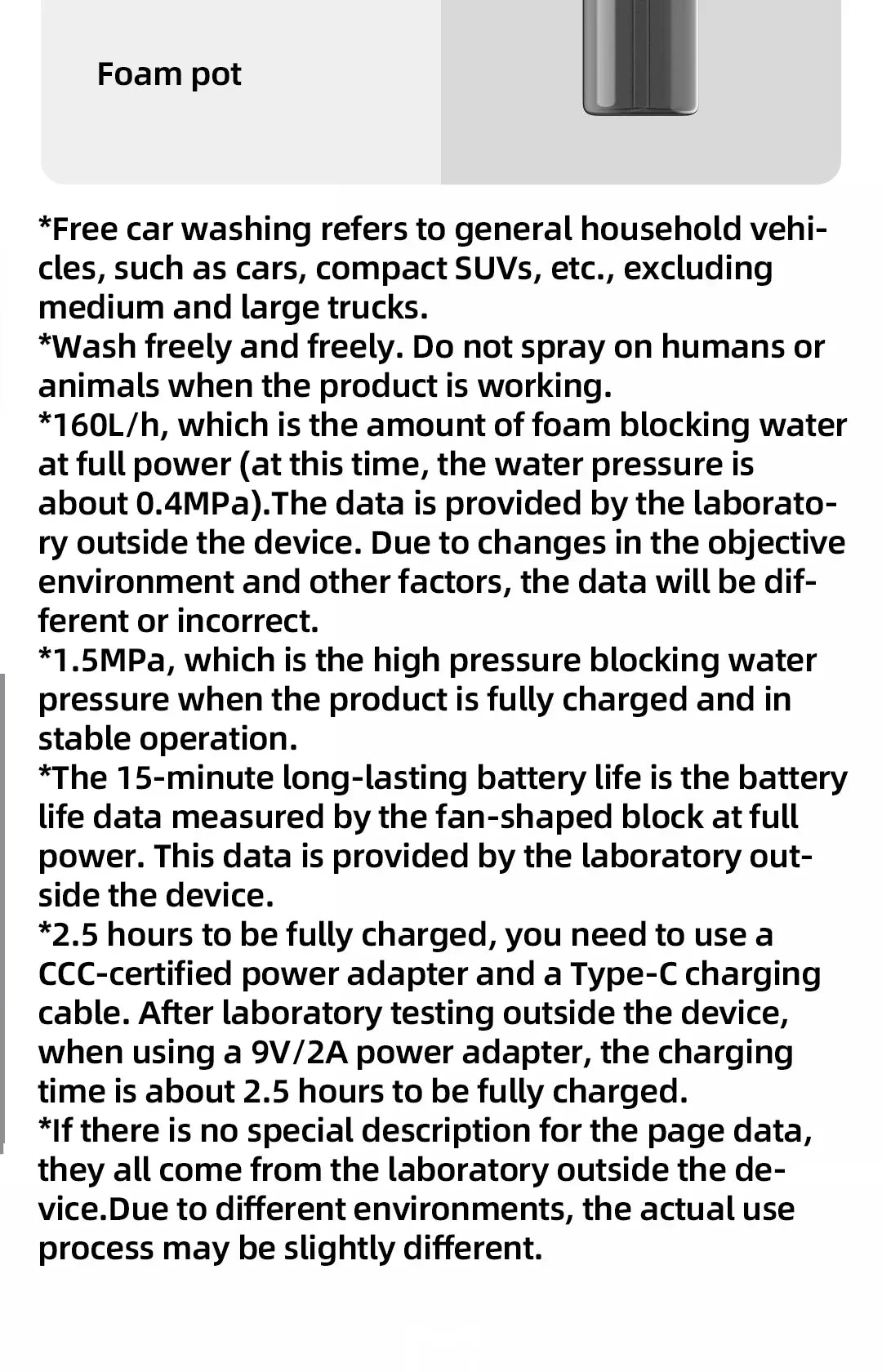 Original Mijia Wireless Car Washer 160l/H Large Water
