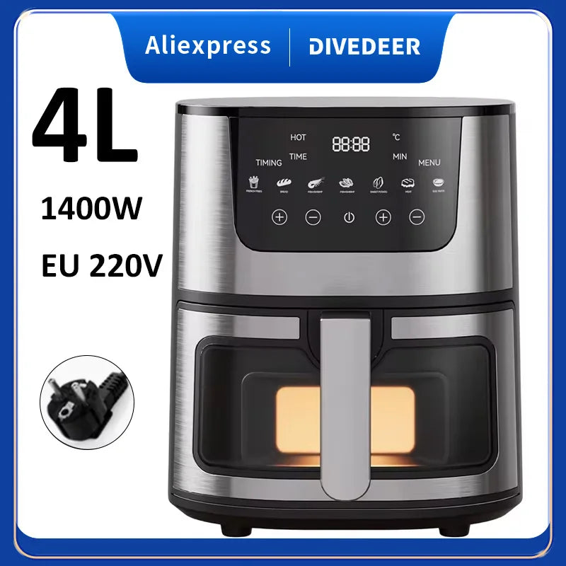 Divedeer 7l Visual Air Fryer - Large Capacity